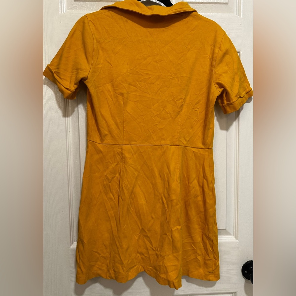 New York & Company Mini Yellow Button Up Shirt Dress in Women’s Small - Picture 7 of 11